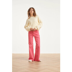 Smashed Lemon Mediumblauwe flared jeans |