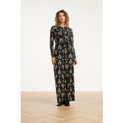 Smashed Lemon Zwart en wit ornamentaal print jumpsuit in travelkwaliteit |