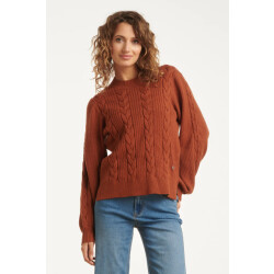 Smashed Lemon Damesgestructureerd gebreide trui |