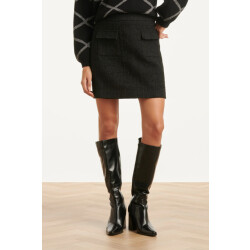 Smashed Lemon Zwarte tweed rok |