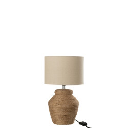 J-Line Lamp kap keramiek linnen small meli