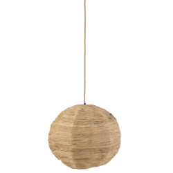 J-Line Hanglamp bol bananenbladeren naturel large