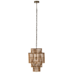 J-Line Hanglamp 4 lagen bamboe naturel