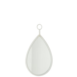 J-Line Hanging mirror drop mirror/mdf white small