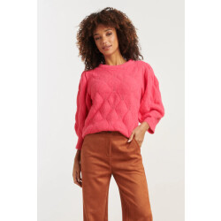 Smashed Lemon Gebreide losvallende damestrui |