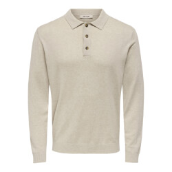 Only & Sons Onsloui reg 12 ls mel polo knit