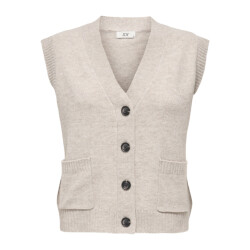 Jacqueline de Yong Jdysuper life sl v-neck vest knt zand