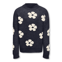 Only Kognaja ls flower pullover knt dessin