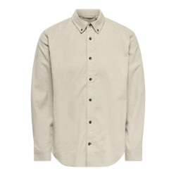 Only & Sons onsmichael 18w reg cord stretch ls 22029764 silver lining