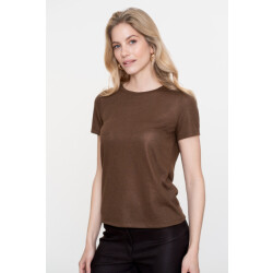 Geisha t-shirt neck foil 52605-41 785 dark brown
