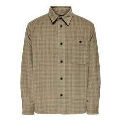 Only & Sons onswaleed corduroy overshirt 0345 22034467 chinchilla