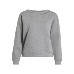 Vila vimaldea o-neck l/s emb sweatshirt 14108212 grey melange
