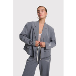 Alix The Label 2509424328 ladies woven double breasted blazer