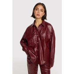 Alix The Label 2509412310 ladies woven faux leather blouse
