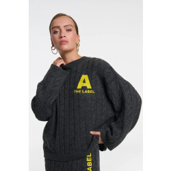 Alix The Label 2509867393 ladies knitted cropped cable jumper