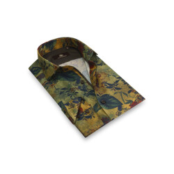Circle of Gentlemen Napoleon overhemd met allover bloemenprint 61%co/39% cly