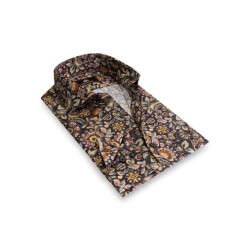 Circle of Gentlemen Nils overhemd met all-over print, 2-knoopskraag in katoen/lyocell kwaliteit
