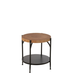 J-Line Side table bio mdf/iron black/natural