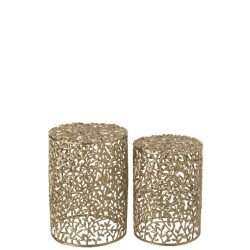 J-Line S/2 side table aluminium gold colored