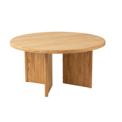 J-Line Table round teak wood natural