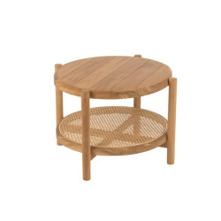 J-Line Side table round teak natural