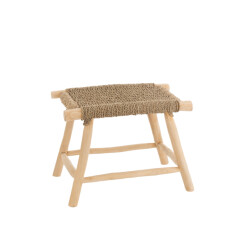 J-Line Krukje gras teak hout naturel large timo