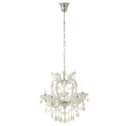J-Line Ceiling lamp chandelier antique glass white