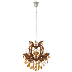 J-Line Ceiling lamp chandelier antique glass brown