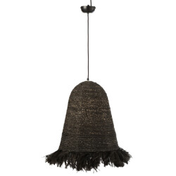 J-Line Hanging lamp ozie bananas fibres black