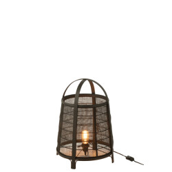 J-Line Lamp rya cotton/bamboo black large