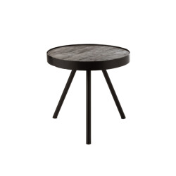 J-Line Side table fien mango wood iron dark brown black