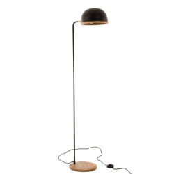 J-Line Standing lamp evy iron/wood black/natural