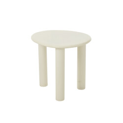 J-Line Side table bali mdf/pvc white small