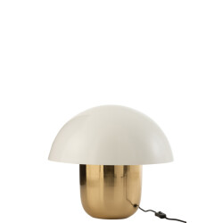 J-Line Tafellamp paddenstoel ijzer -goud large