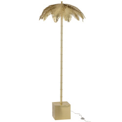 J-Line Lamp standing coconut leaves steel gold