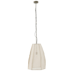 J-Line Ceiling lamp pear linen/iron white large