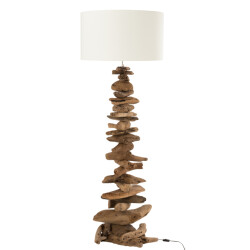 J-Line Lamp+shade driftwood natural/beige large