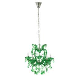 J-Line Ceiling lamp chandelier antique glass emerald green
