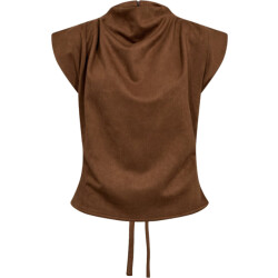 Co'Couture Bobbiecc pleat top suntan