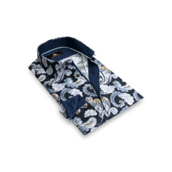 Circle of Gentlemen Lamar -allover print overhemd in stretch kwaliteit