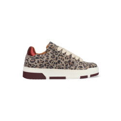 DWRS Label Whitby leopard j6972-02-4568 bordeaux / grijs