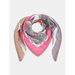 Mucho Gusto Sjaal st. tropez viscose met gele bloemen