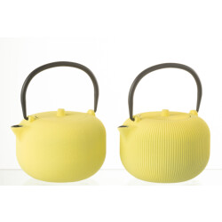 J-Line Box of 1 tea pot metal yellow assortment 2