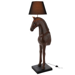 J-Line Floor lamp horse front polyresin dark brown