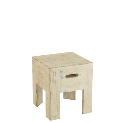 J-Line Stool will pine wood white