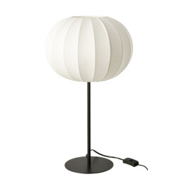 J-Line Table lamp lantern metal/textile white large