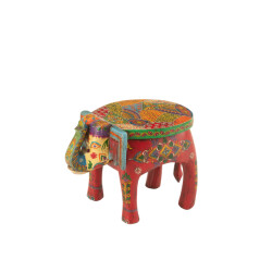 J-Line Stool elephant delhi mango wood mix