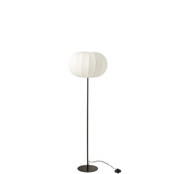 J-Line Floor lamp lantern metal/textile white small