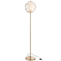 J-Line Floor lamp honeycomb glass light cognac