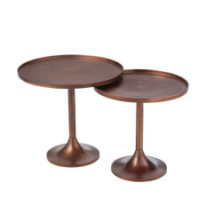 J-Line Set of 2 tables aluminium bronze